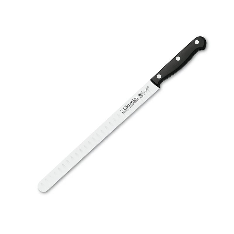 Cuchillo salmonero alveolado uniblock con mango de polioximetilen...