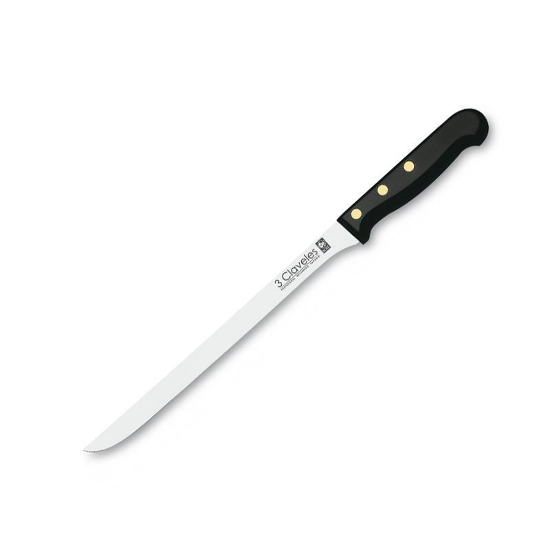 Cuchillo jamonero con mango de polioximetileno y hoja de 24 cm 3 ...