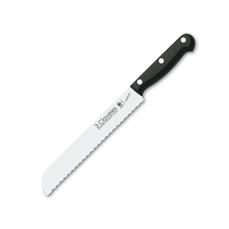 Set de cuchillos cocineros uniblock con mango de POM color negro