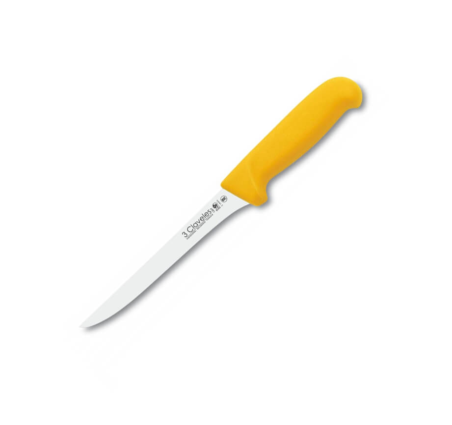 3 Claveles Cuchillo deshuesador recto con hoja de 18 cm y mango a...