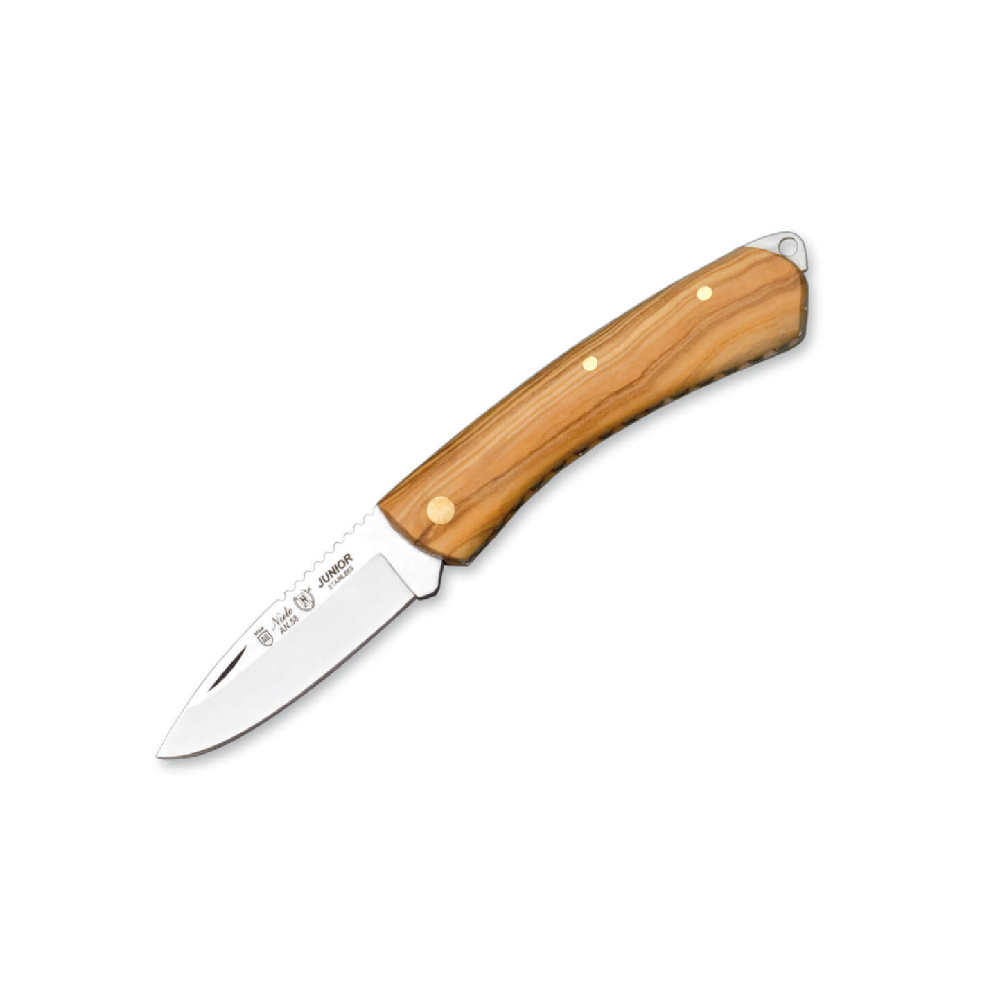 Navaja Nieto Junior con mango de madera de olivo y hoja de acero ...