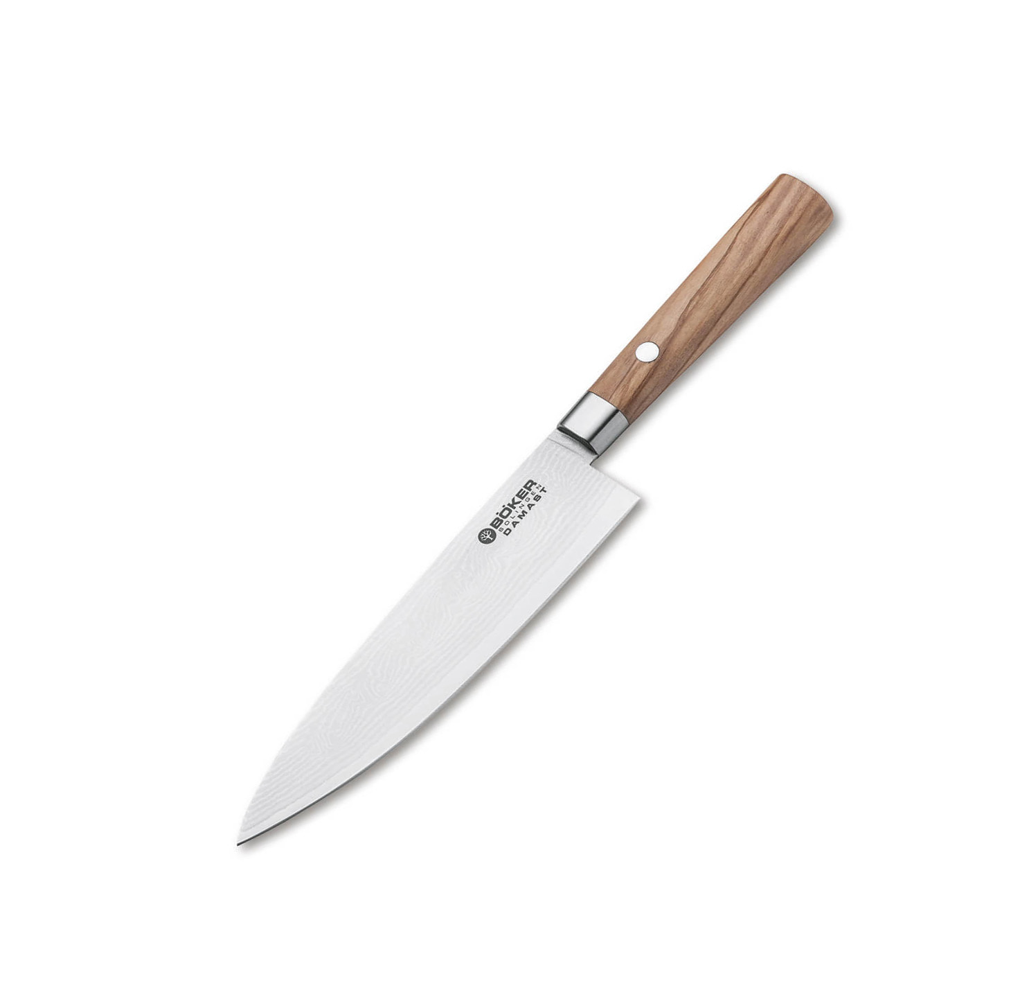 Cuchillo de chef pequeño Damascus Olive Chef Knife Small de Boke...