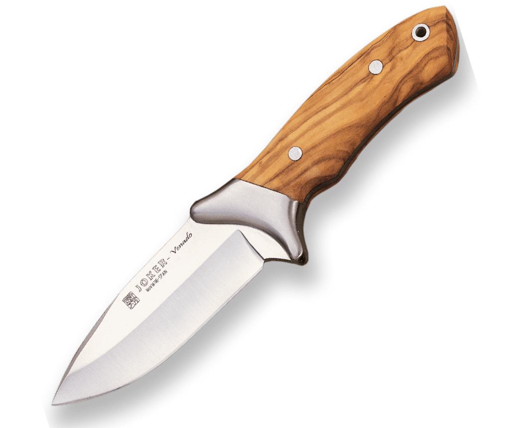 Cuchillo de caza Joker Venado con mango de madera de olivo y viro...