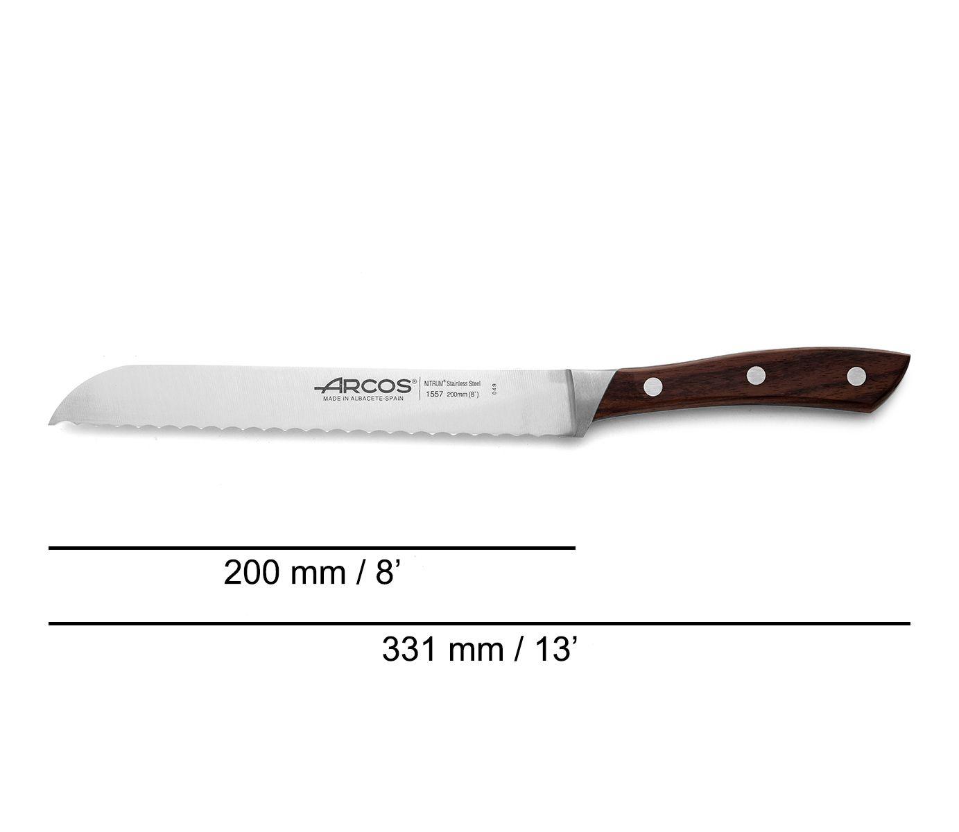 Cuchillo panero con mango de madera de palisandro Arcos Natura