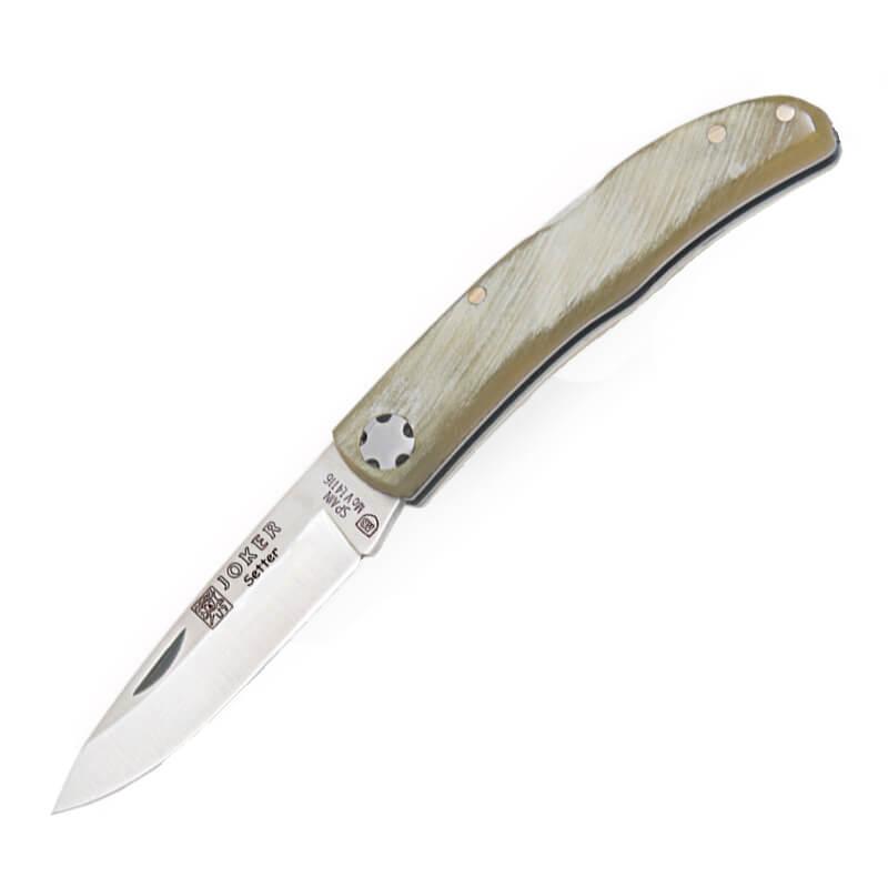 Navaja Joker Setter con mango de asta de toro y back lock
