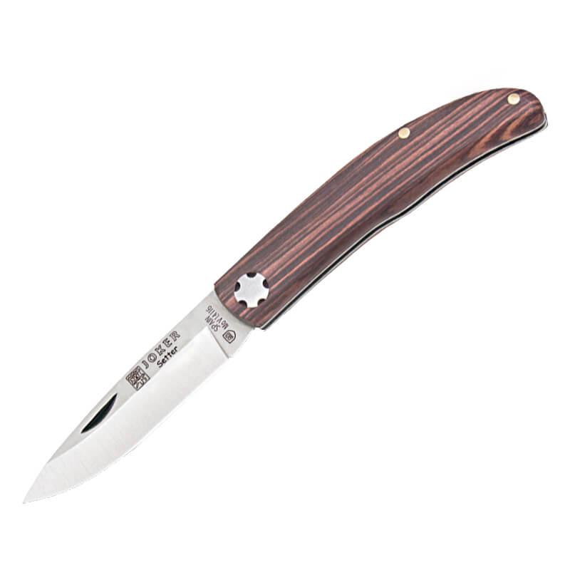 Navaja Joker Setter con mango de palisandro y hoja de 6.5 cm