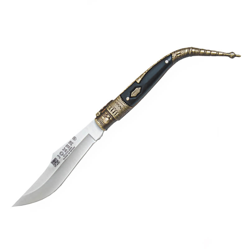 Canif bandolero classique avec manche en zamak noir et or décor�...