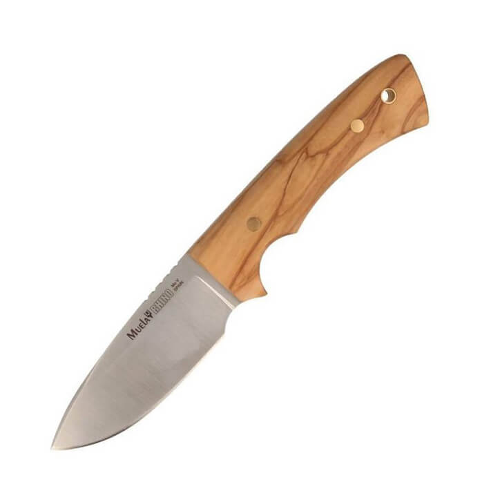 Cuchillo de caza Muela Rhino OL con mango de madera de olivo y ho...