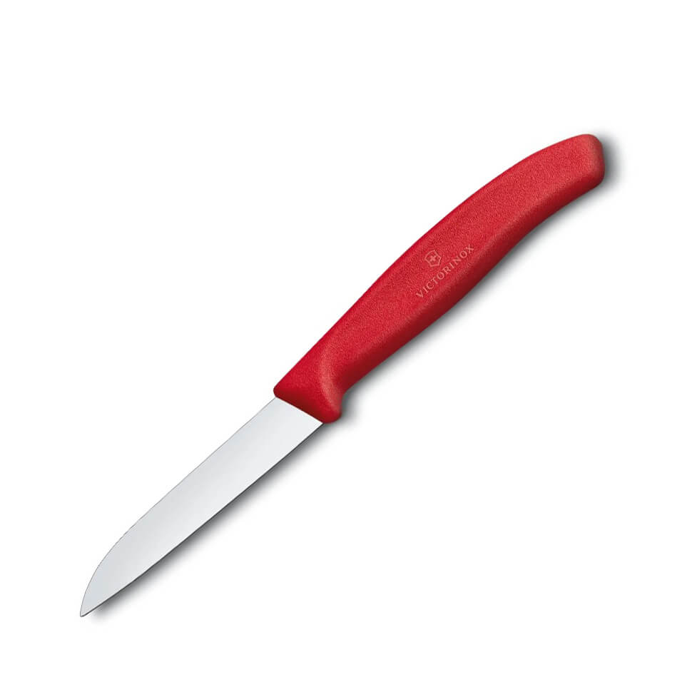 Cuchillo de verduras clásico Victorinox con filo liso y mango ro...