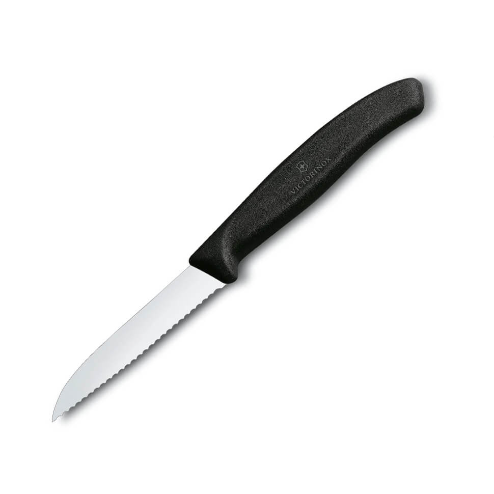 Cuchillo de verduras clásico Victorinox con hoja dentada y mango...