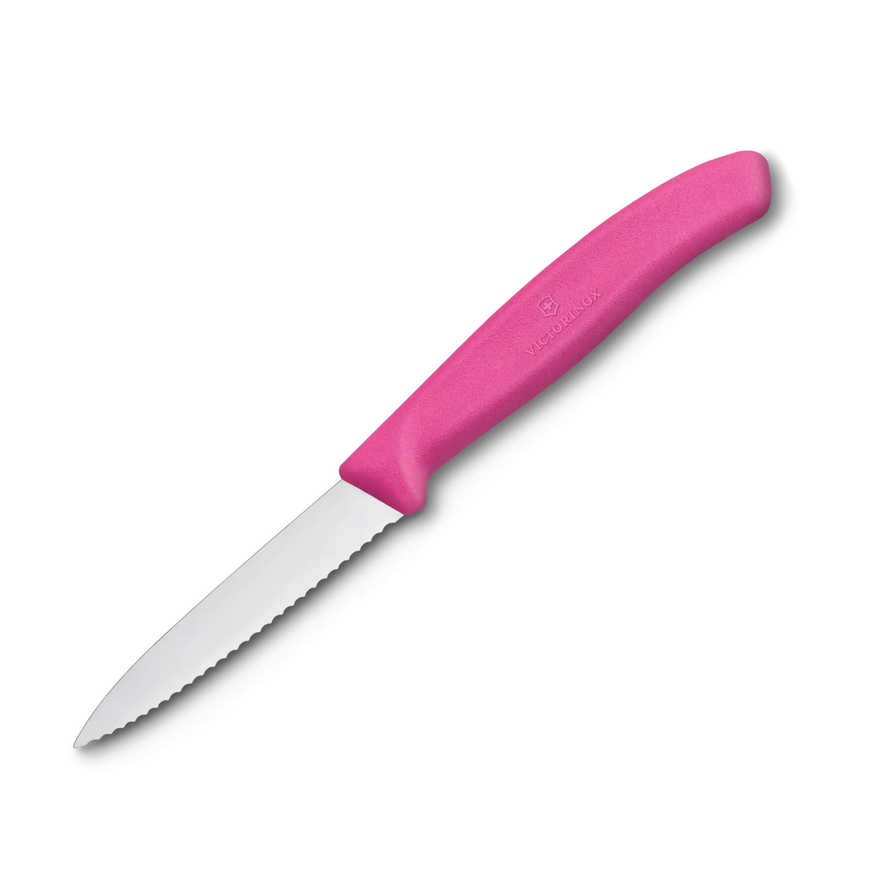 Blister de 2 cuchillos para verdura Victorinox de mango rosa con ...