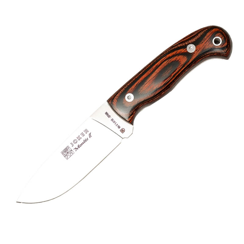 Cuchillo de caza Joker Montés II con mango de estamina y hoja de 11 cm