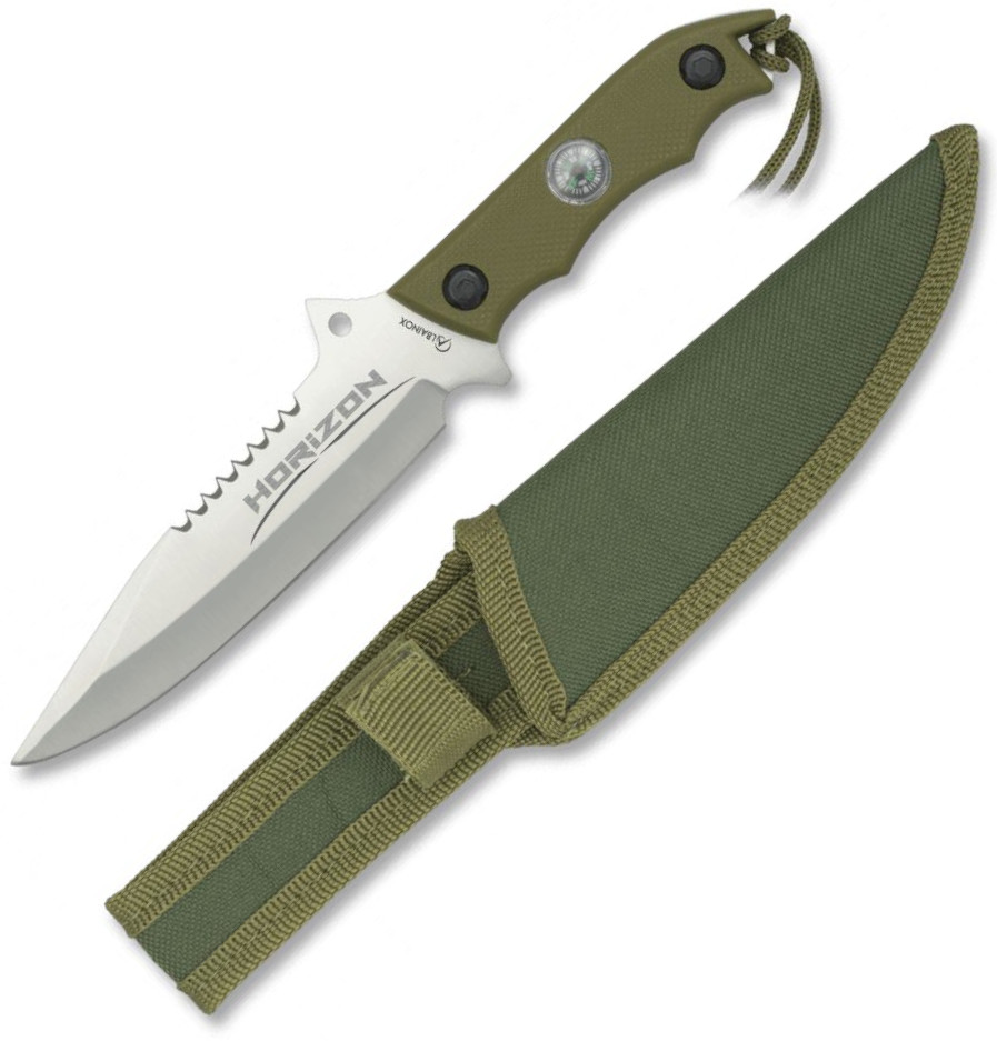 Cuchillo Horizon pequeño de Albainox con mango ABS verde y hoja de 13,2 cm