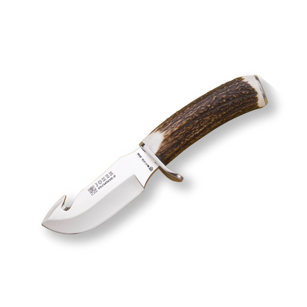Cuchillo desollador Joker Desmogue D con mango de asta de ciervo ...