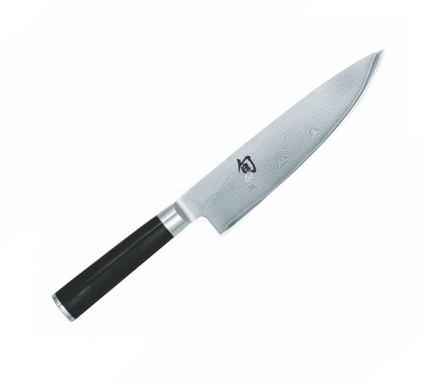 Cuchillo de chef Damasco Kai Shun Classic con mango de madera Pak...