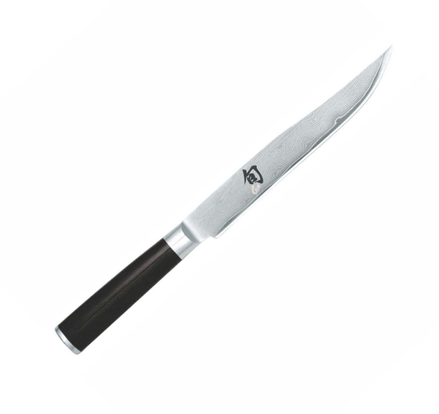 Cuchillo trinchador Damasco Kai Shun Classic con mango de madera ...