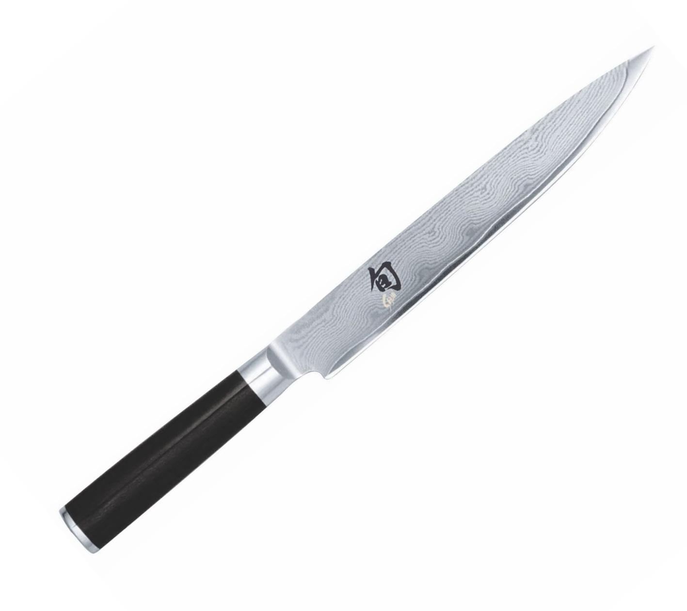 Cuchillo fileteador flexible Damasco Kai Shun Classic con mango d...