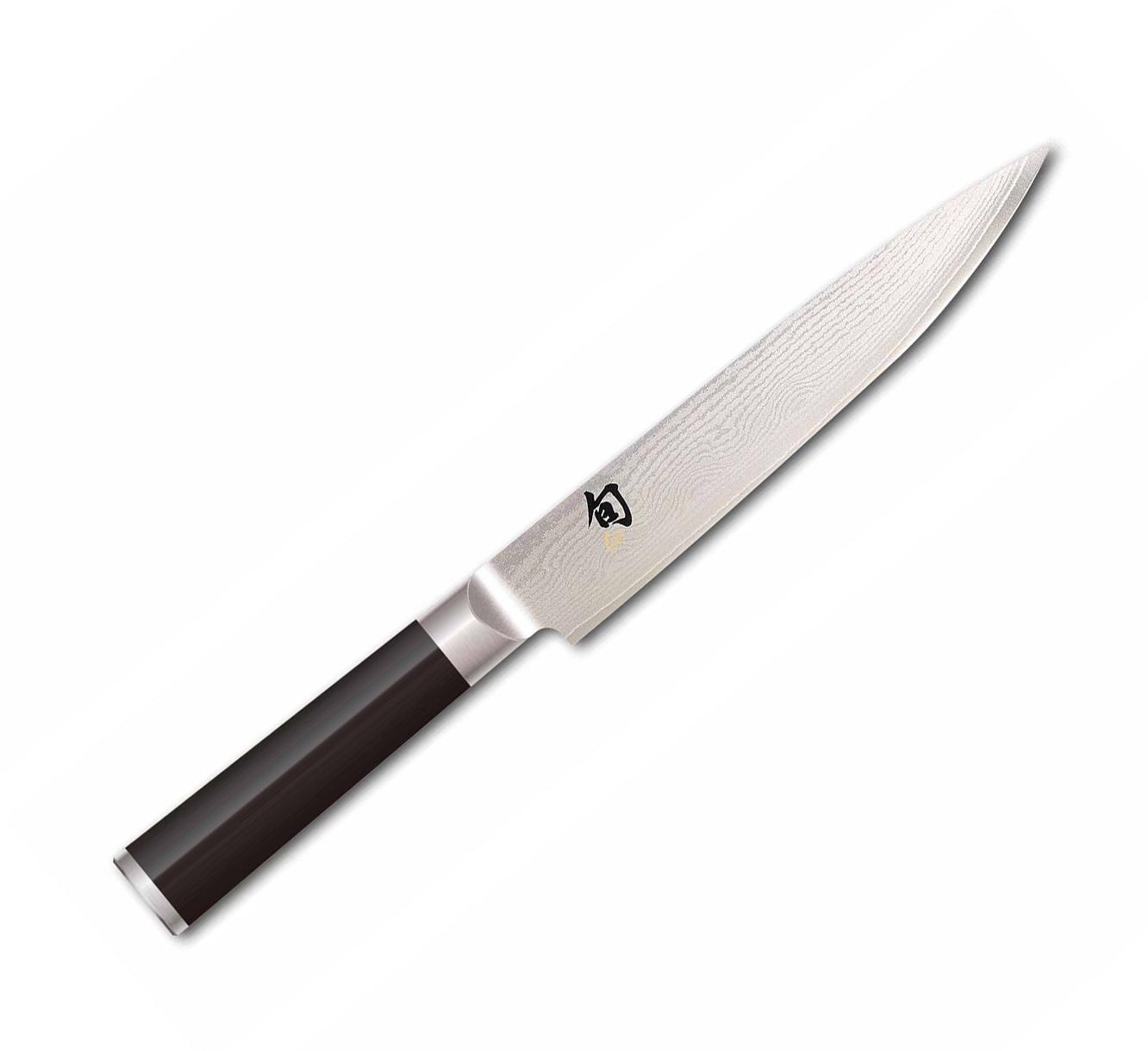 Cuchillo fileteador flexible Damasco Kai Shun Classic con mango d...