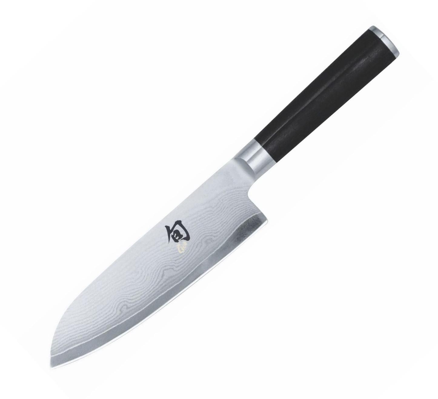 Cuchillo santoku para zurdos Kai Shun Classic con mango de madera...
