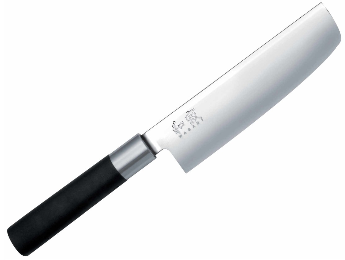 Cuchillo Nakiri KAI Wasabi Black 6716N con hoja de 16,5 cm