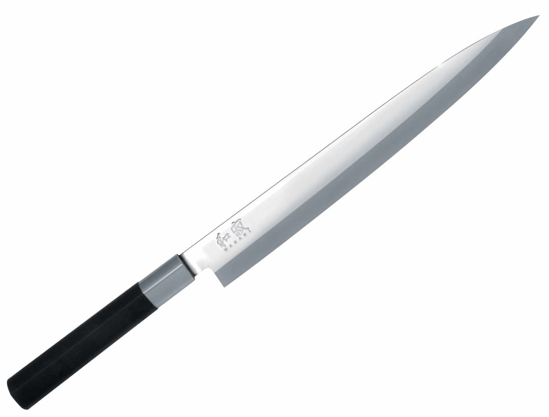 Cuchillo japones Kai Yanagiba Wasabi black con hoja de 24 cm 6724...