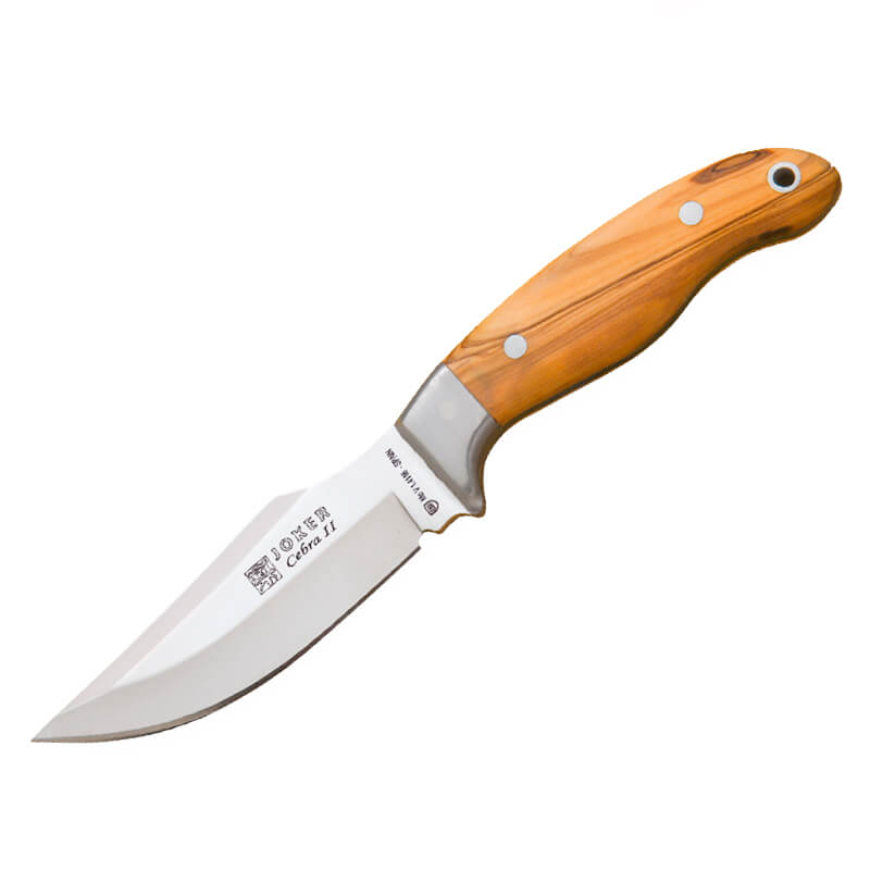 Cuchillo de caza Joker Cebra con mango de madera de olivo y hoja ...
