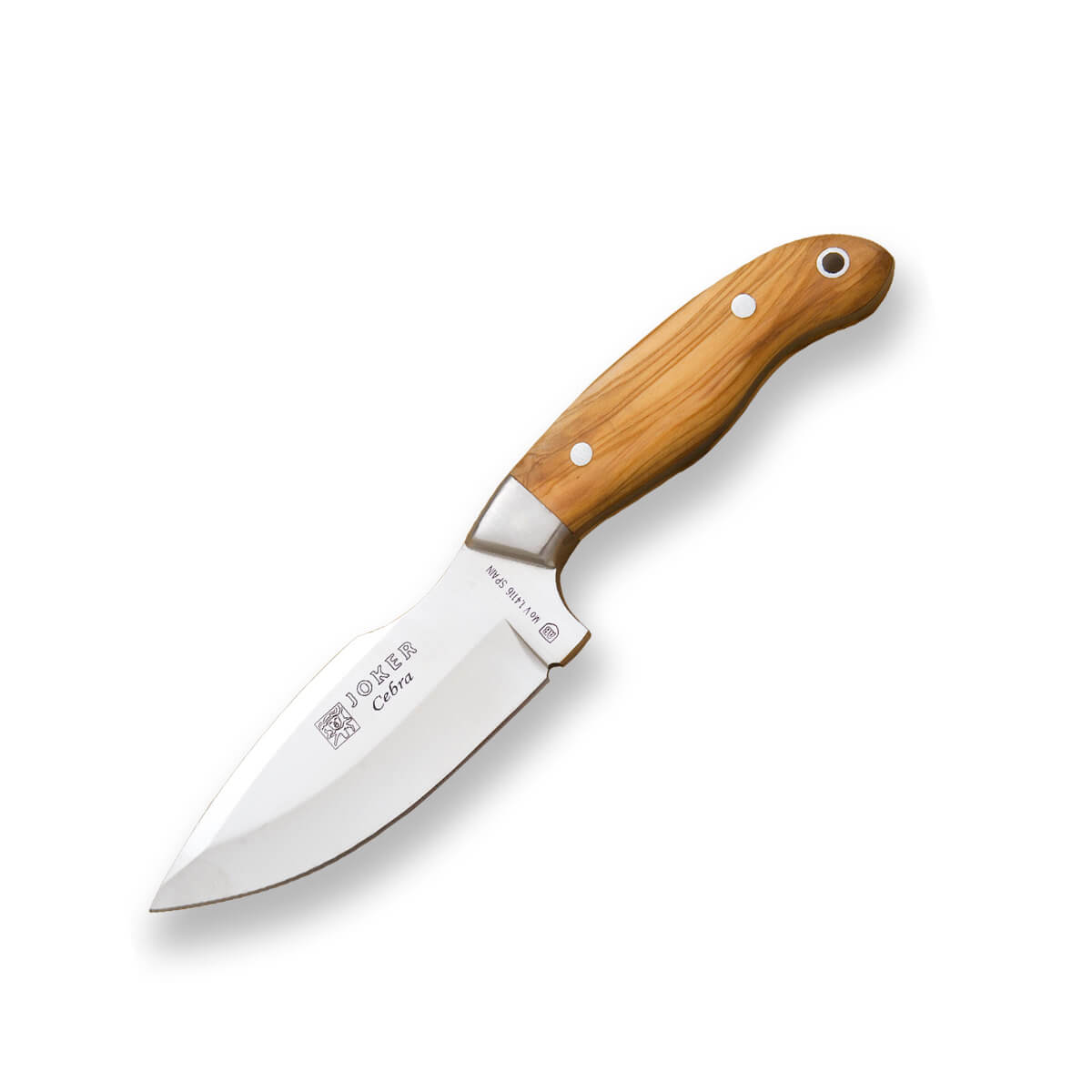 Cuchillo de caza Joker Cebra con mango de madera de olivo y hoja ...