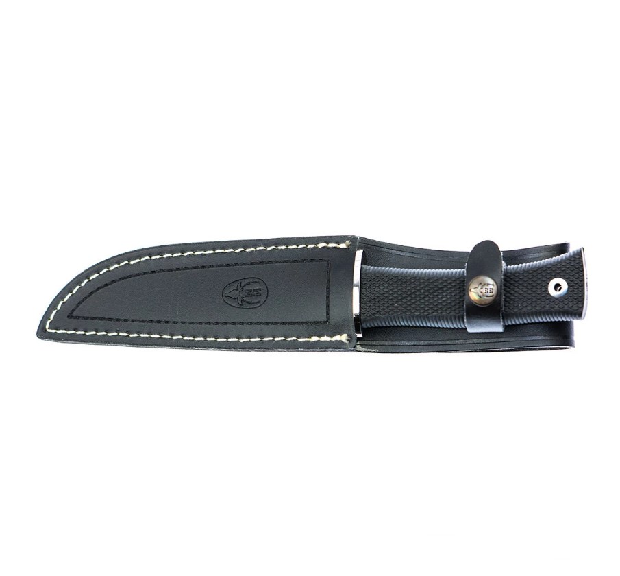 Cuchillo táctico Muela ELK-14G con mango de goma negra y hoja de 14 cm
