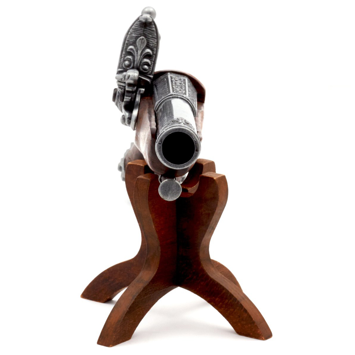 Pistola pirata de chispa de madera y metal S. XVIII