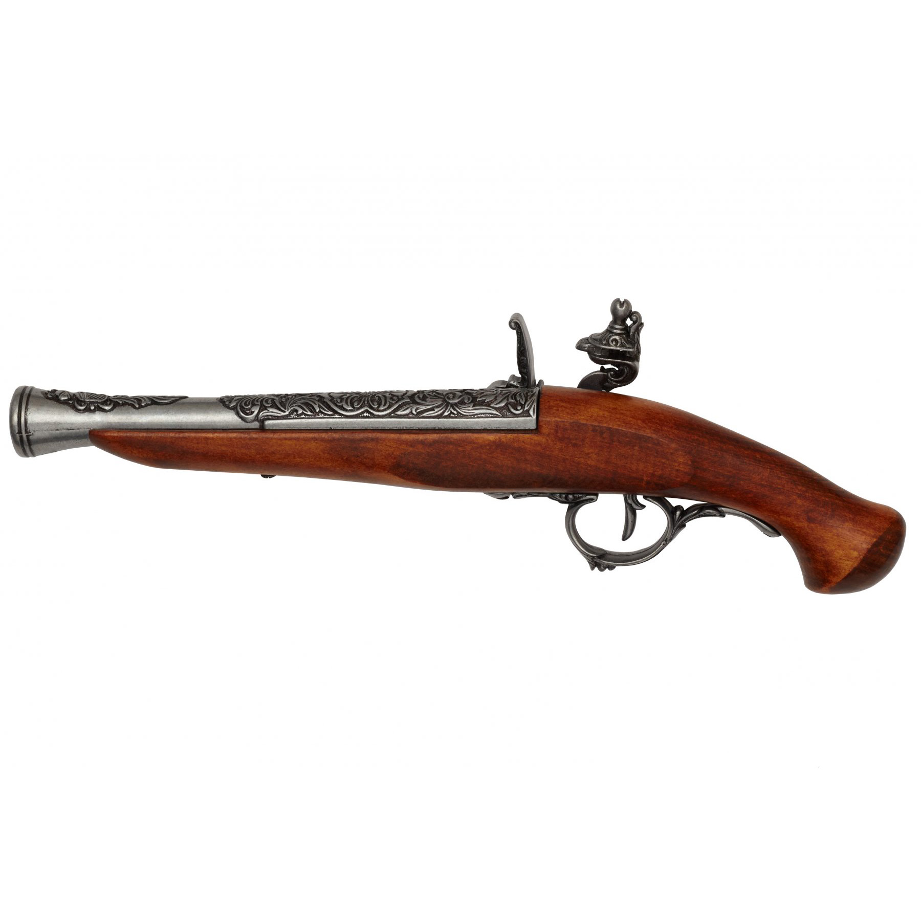 Pistola de chispa madera y metal, Alemania siglo XVIII