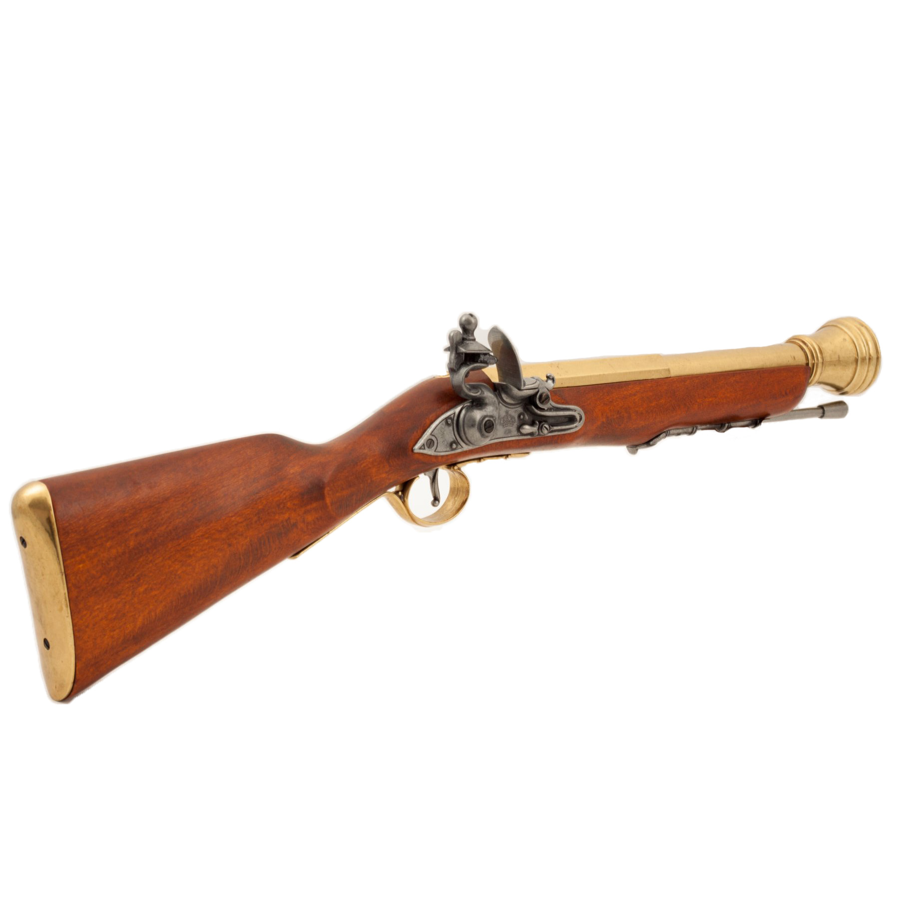 Trabuco pirata, Inglaterra s. XVIII, fabricado en madera y metal con detalles de latón