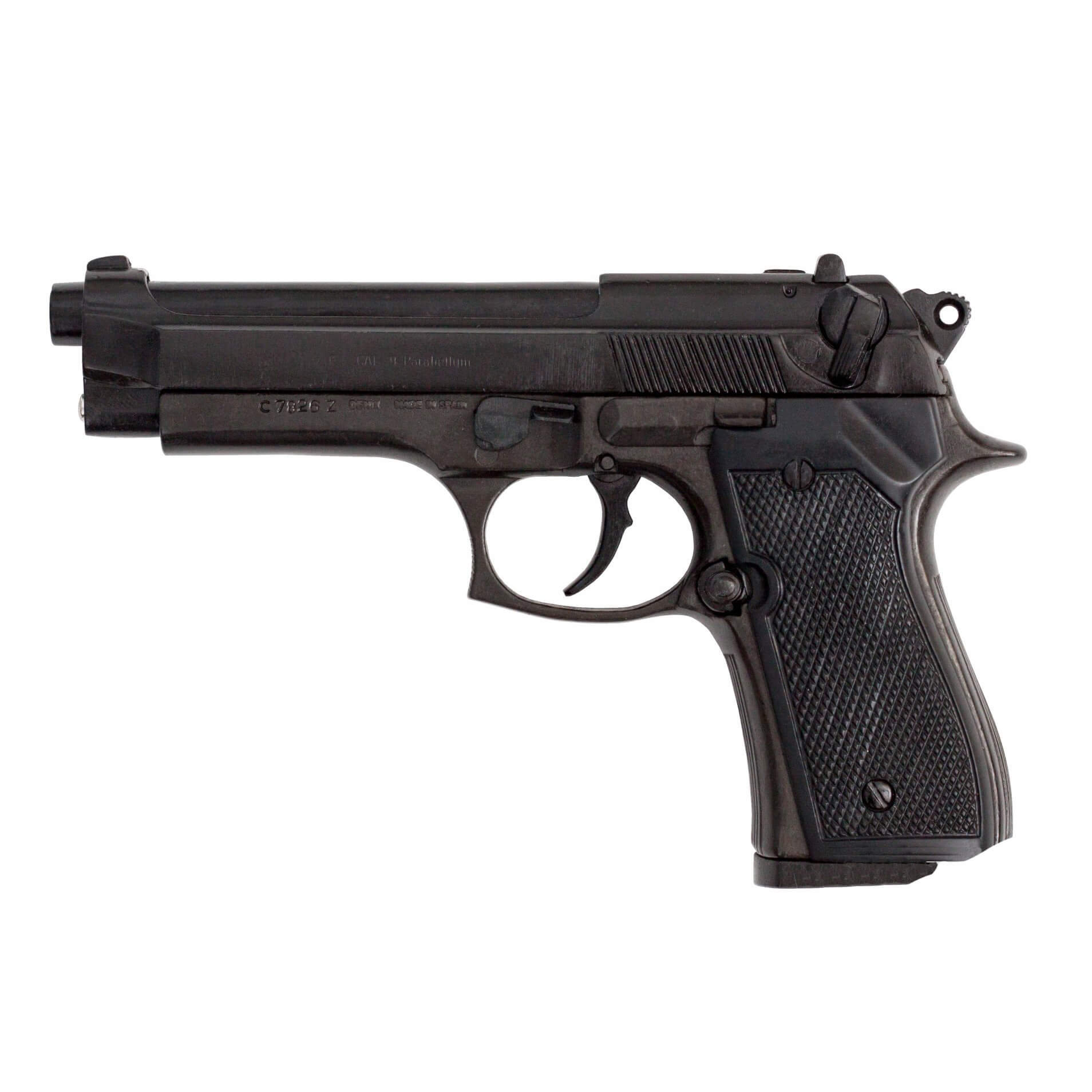 Réplica pistola Beretta 92 F 9 mm Parabellum, Italia 1975 de metal y plástico negros