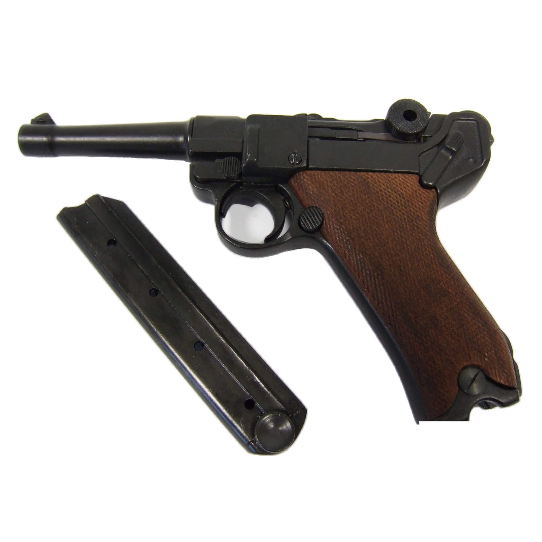 Pistola Parabellum Luger P08, Alemania 1898 fabricada en metal y cachas de madera