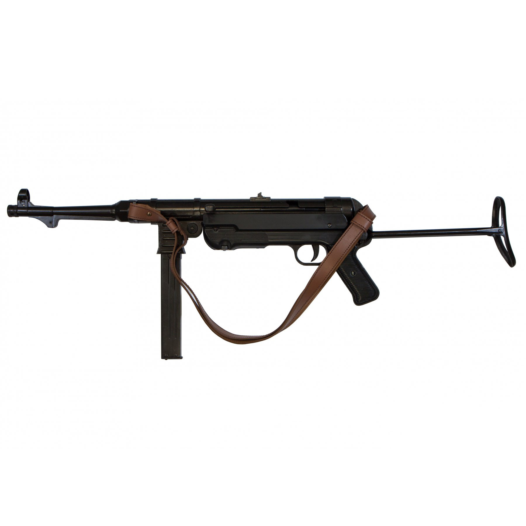 Réplica de ametralladora MP40, Alemania 1940 fabricada en metal y plástico