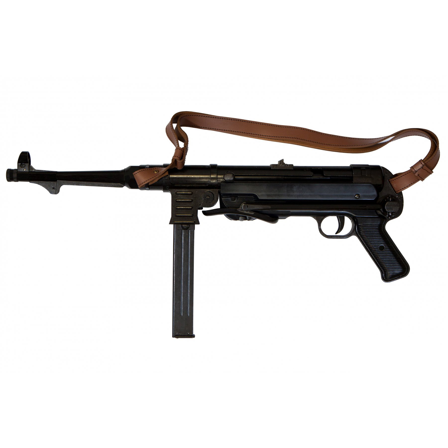 Réplica de ametralladora MP40, Alemania 1940 fabricada en metal y plástico