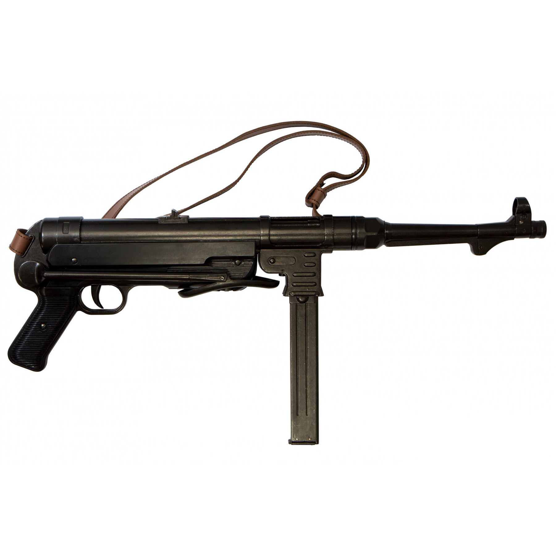 Réplica de ametralladora MP40, Alemania 1940 fabricada en metal y plástico