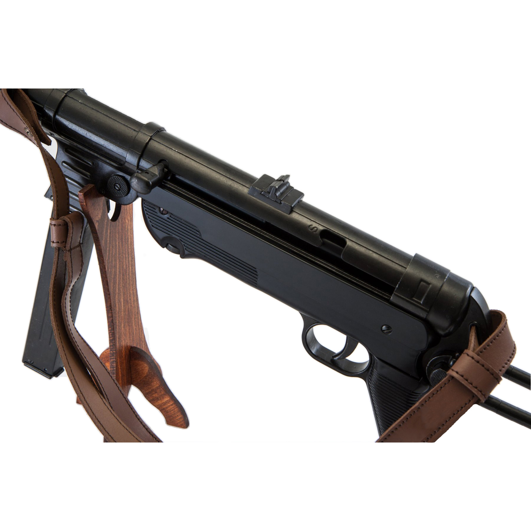 Réplica de ametralladora MP40, Alemania 1940 fabricada en metal y plástico