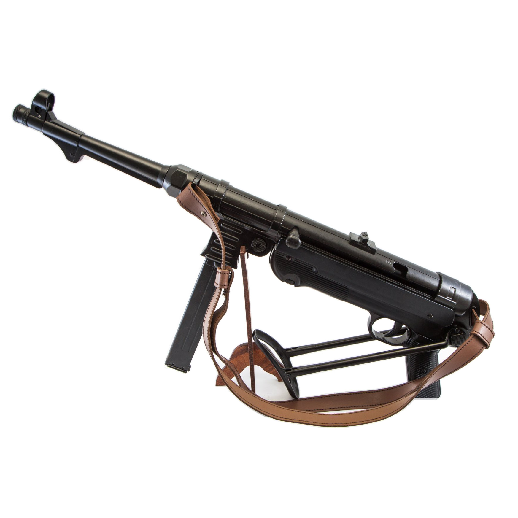 Réplica de ametralladora MP40, Alemania 1940 fabricada en metal y plástico