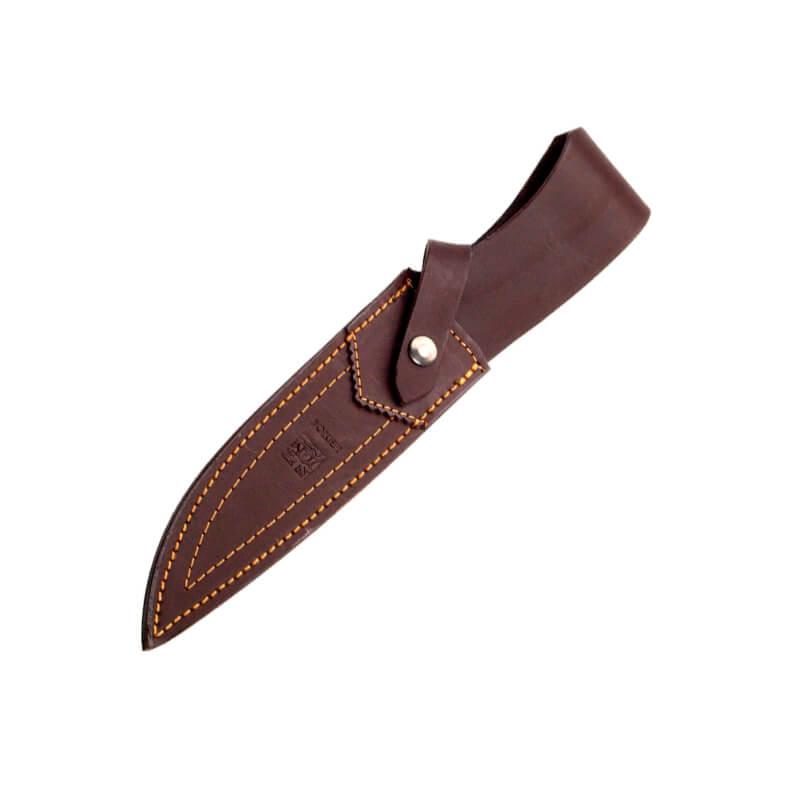 Cuchillo de caza Joker Tigre con mango de madera de olivo y hoja de 17 cm