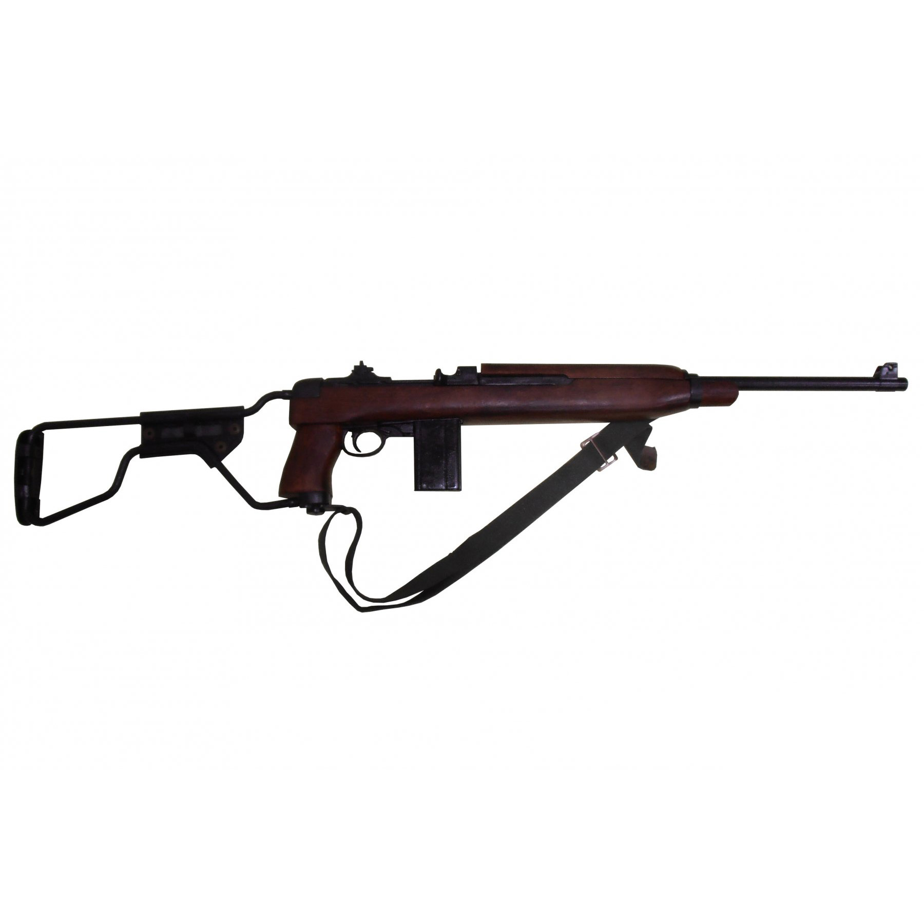 Replica de carabina M1A1 mod. paracaidista, USA 1942 con correa de tela