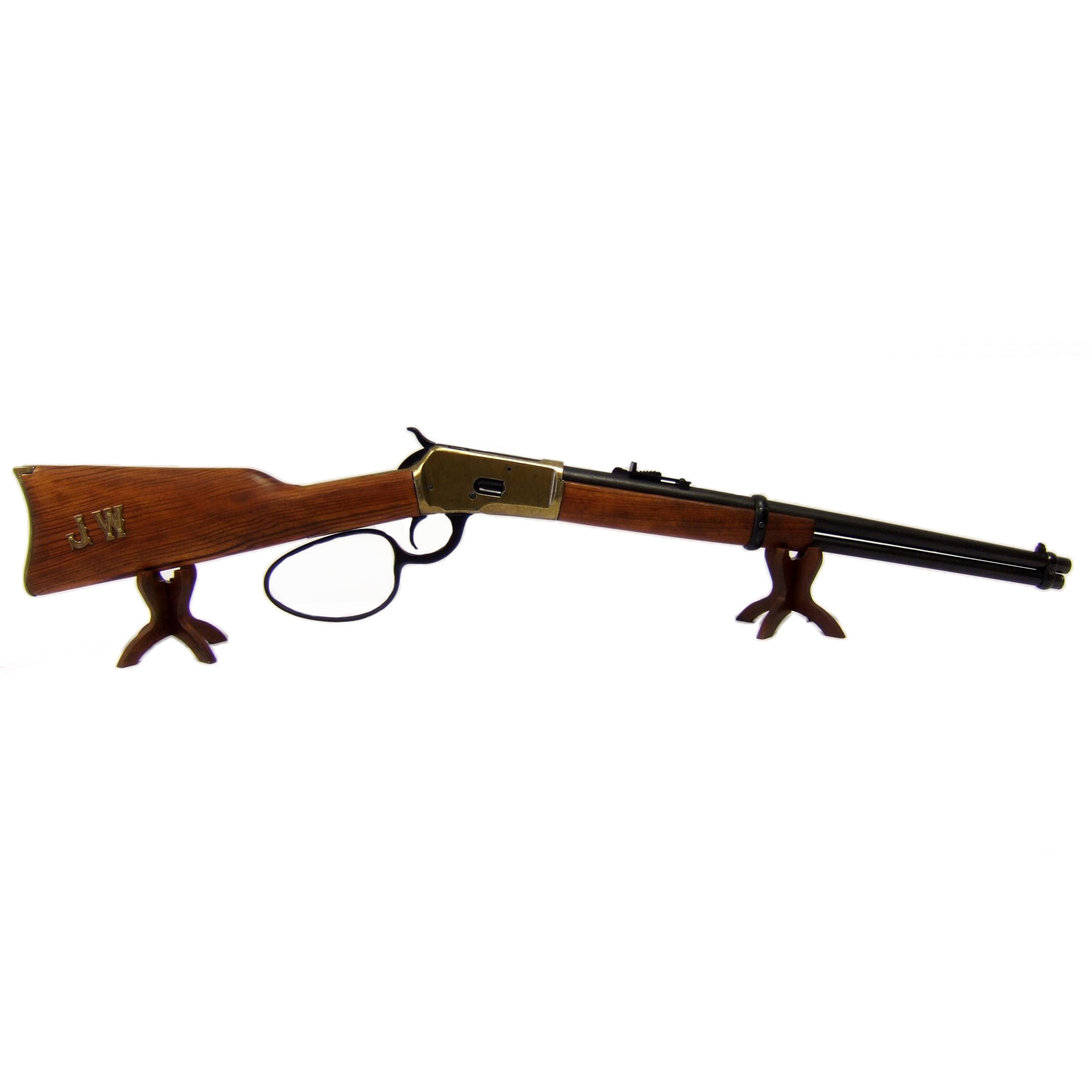 Carabina modelo 92, USA 1892, fabricado en metal acabado latón y madera