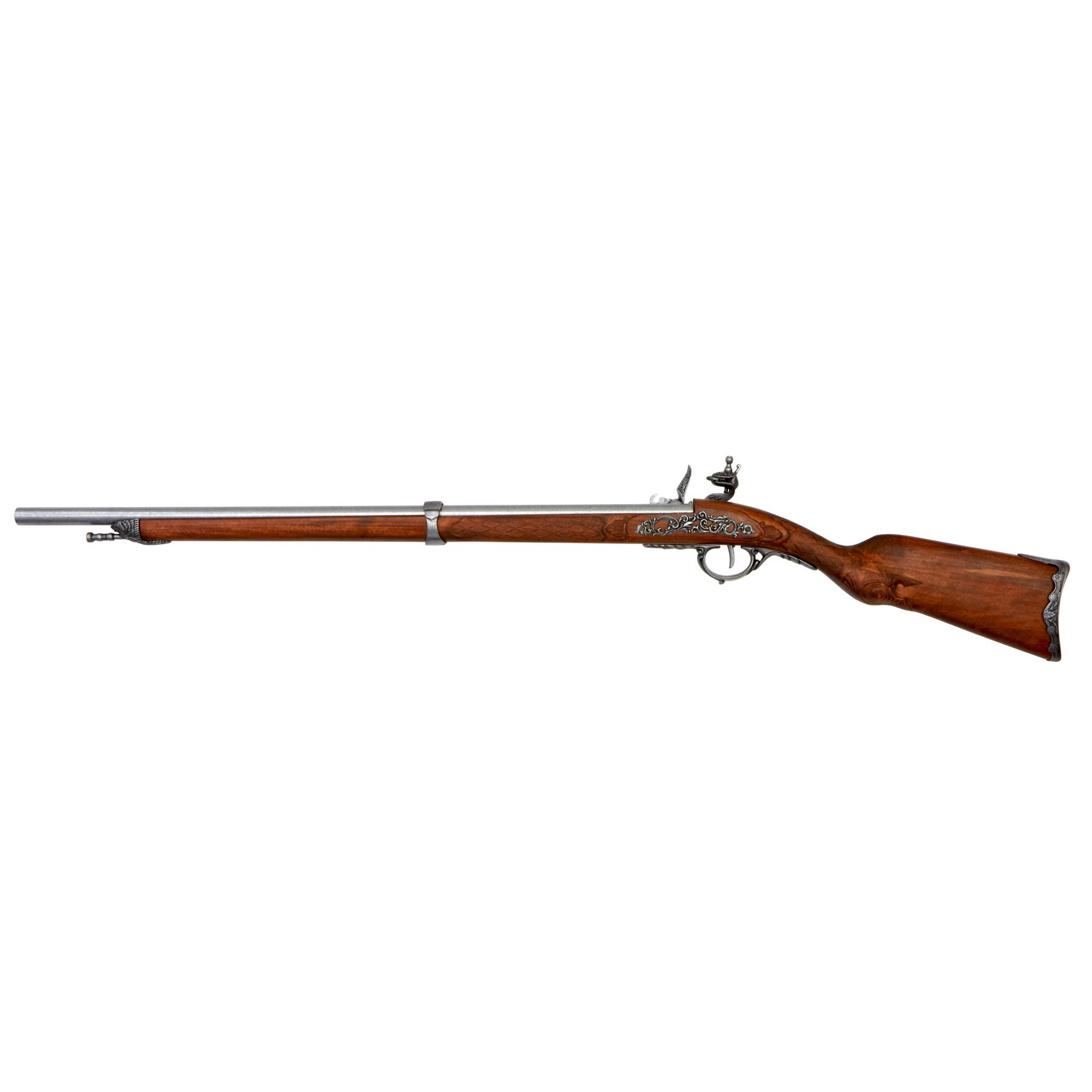 Rifle de chispa, Francia 1807, fabricado en madera y metal