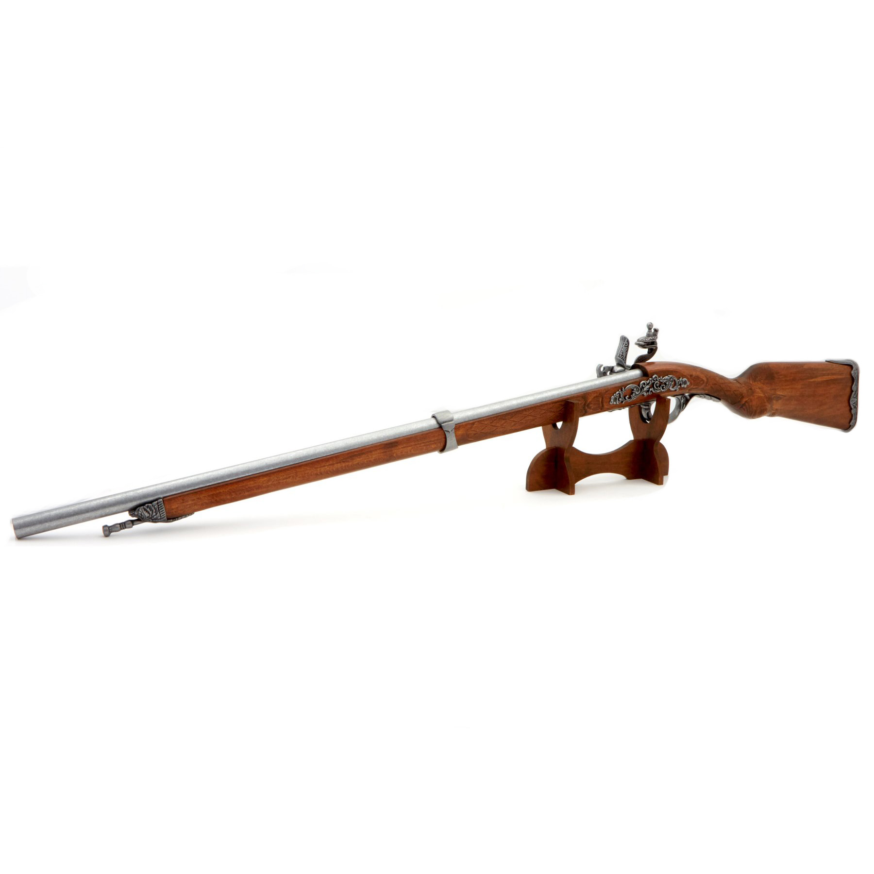 Rifle de chispa, Francia 1807, fabricado en madera y metal