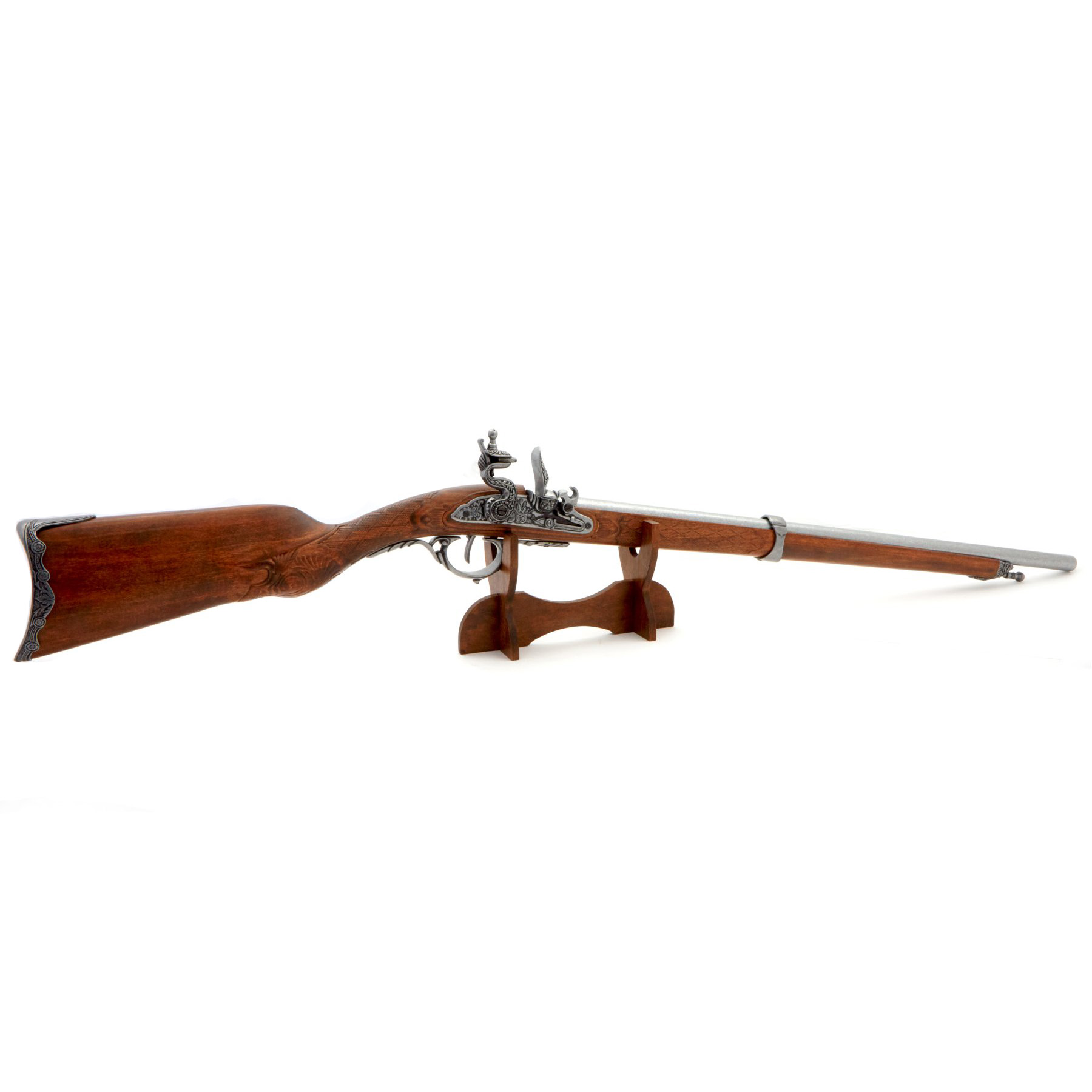 Rifle de chispa, Francia 1807, fabricado en madera y metal