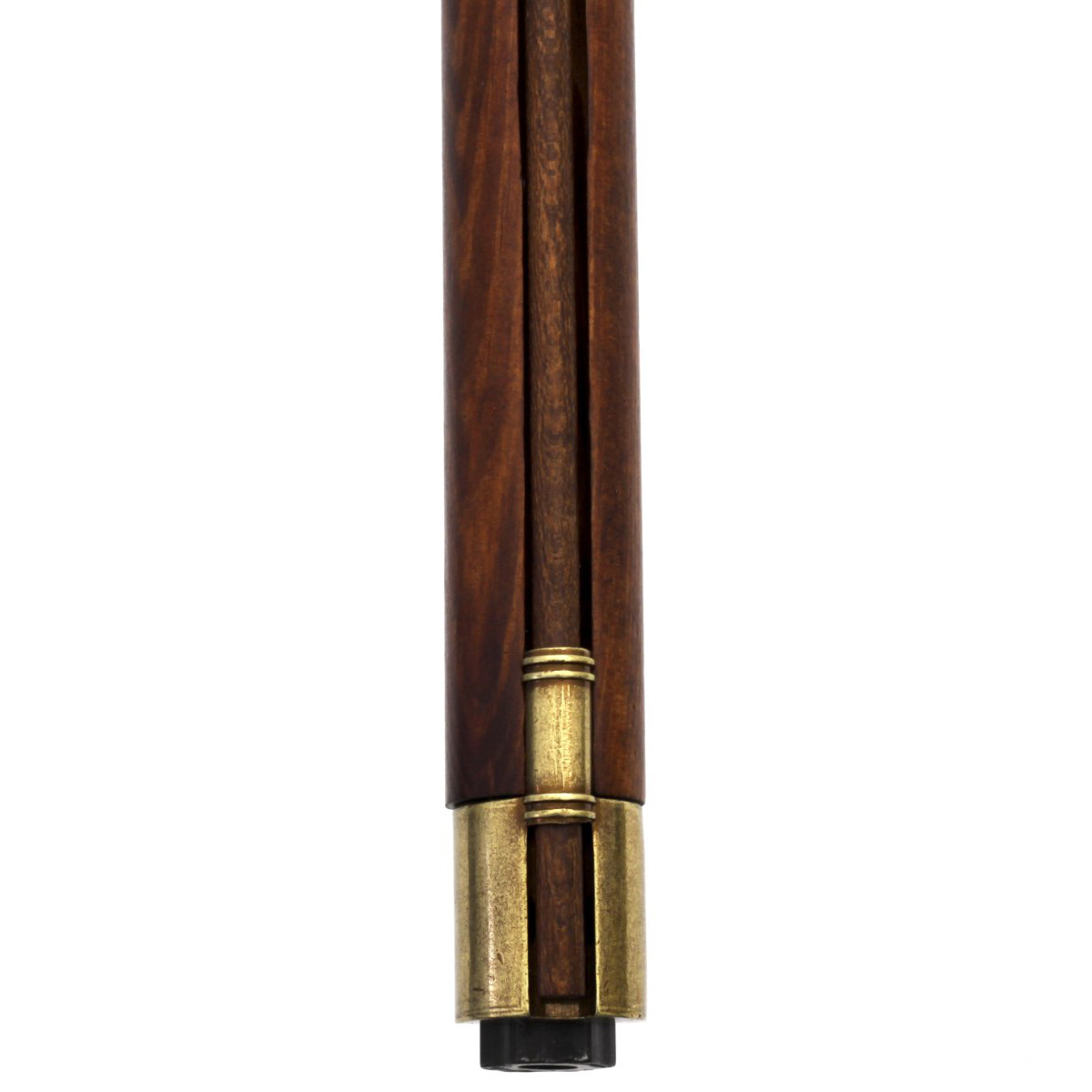 Carabina Kentucky, USA S. XIX, fabricado en madera y metal acabado latón
