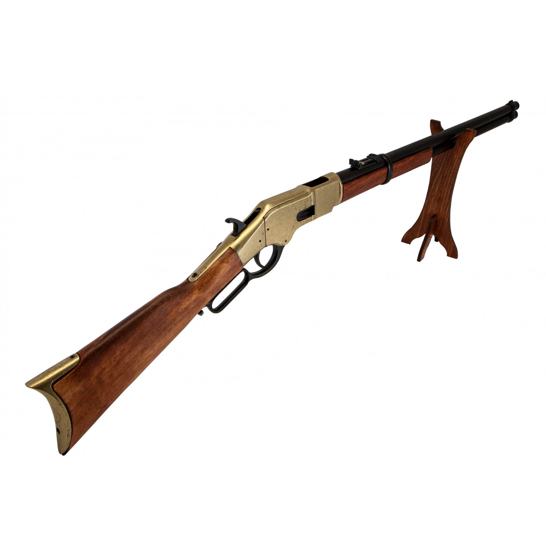 Carabina modelo 66, USA 1866, fabricado en metal acabado latón y madera