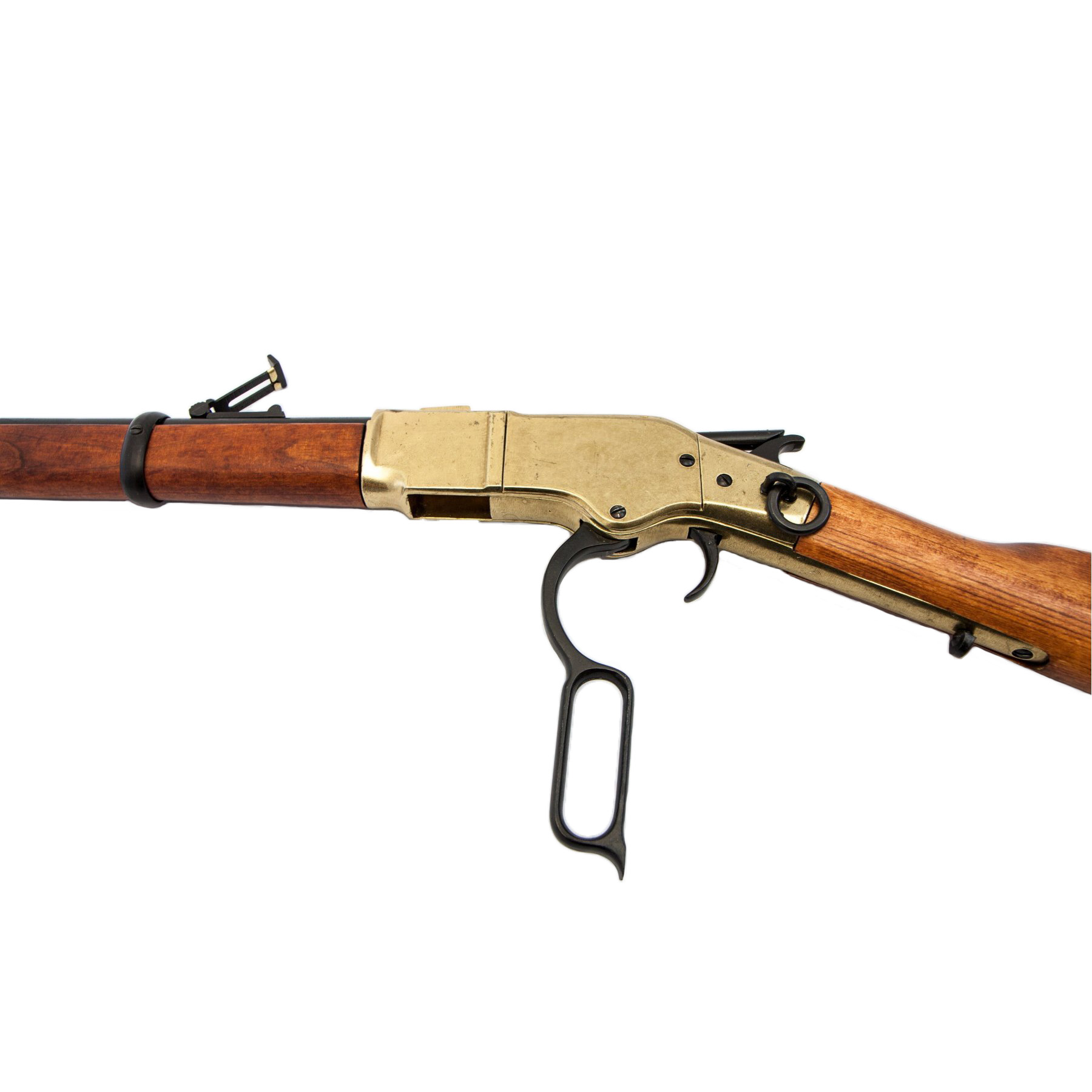 Carabina modelo 66, USA 1866, fabricado en metal acabado latón y madera