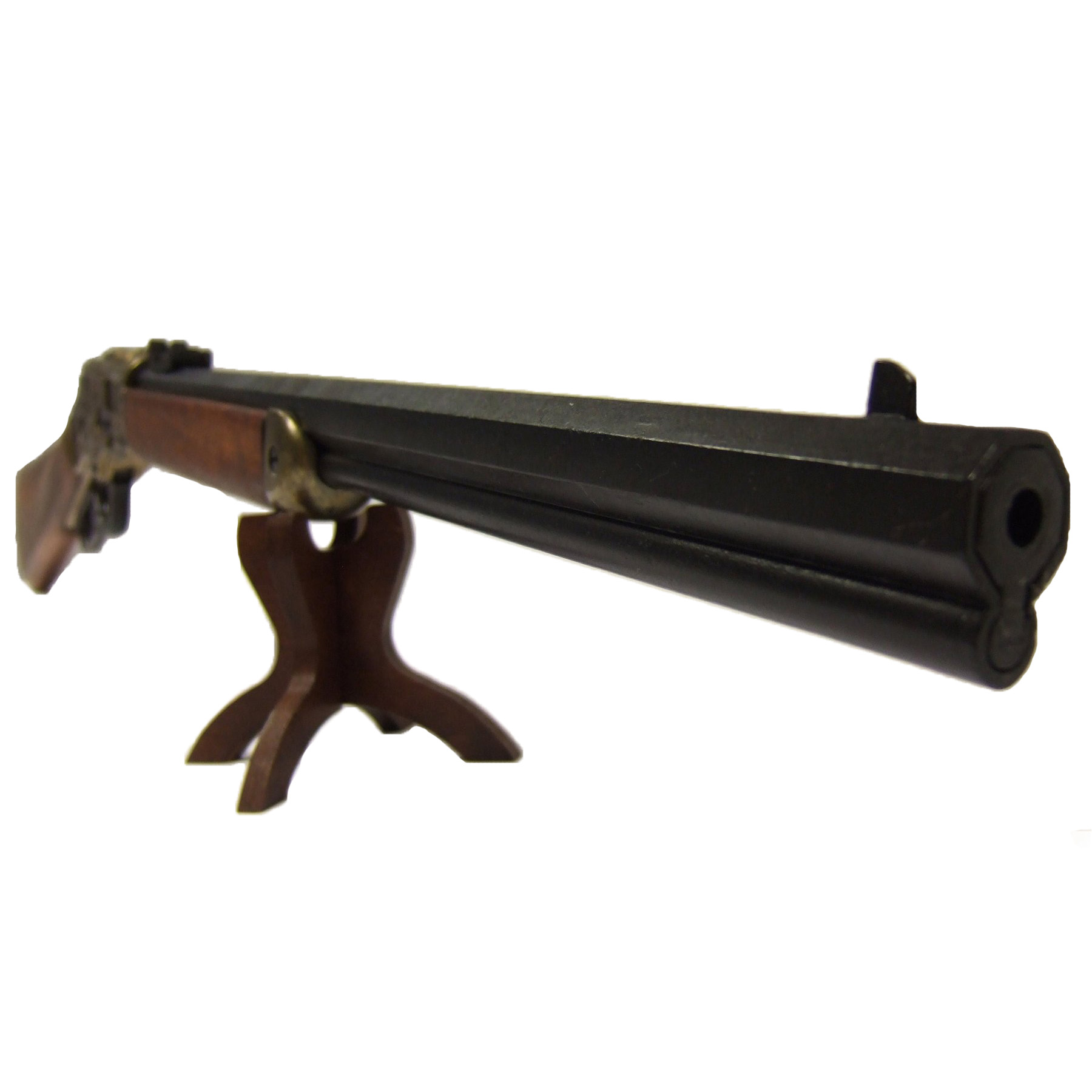 Carabina modelo 73, USA 1873, fabricado en metal acabado latón y madera