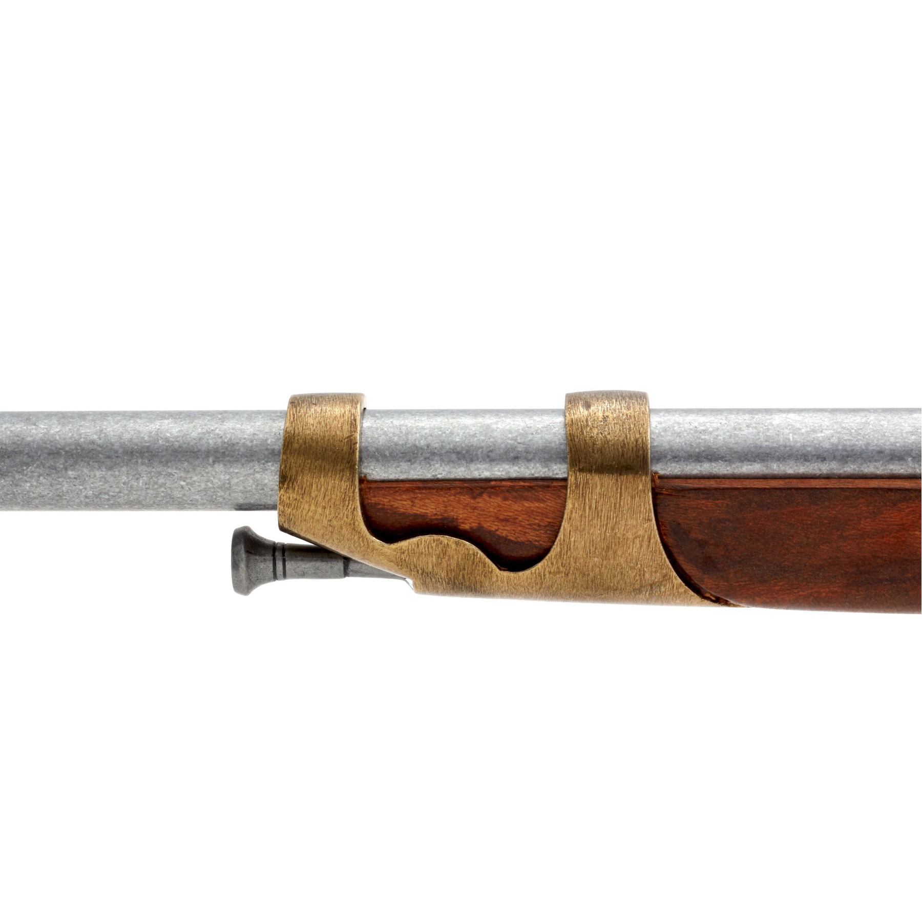 Carabina de chispa, Francia 1806, fabricada en madera y metal con detalles de latón