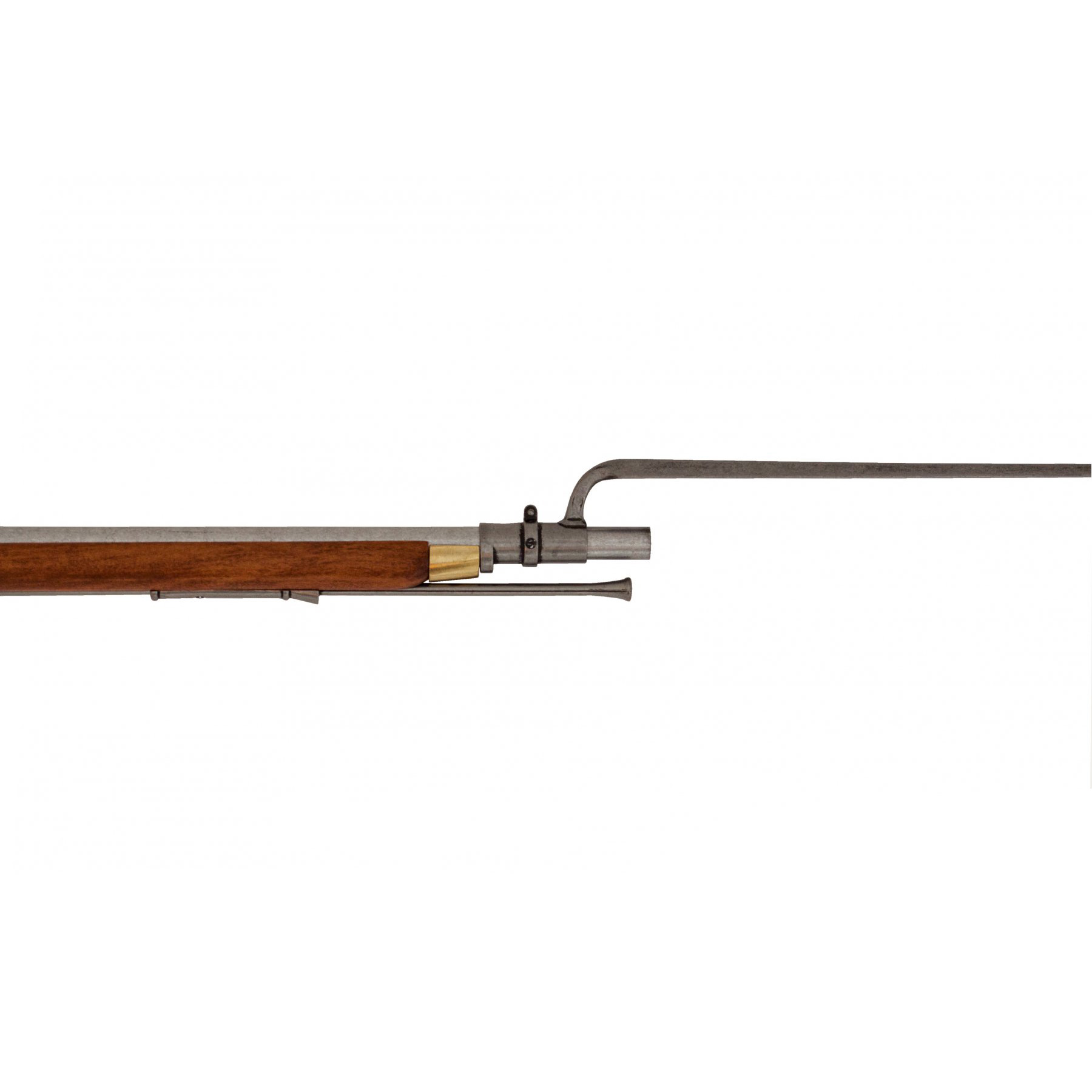 Mosqueton Land Pattern Brown Bess, Inglaterra 1722, fabricado en madera y metal con detalles de latón